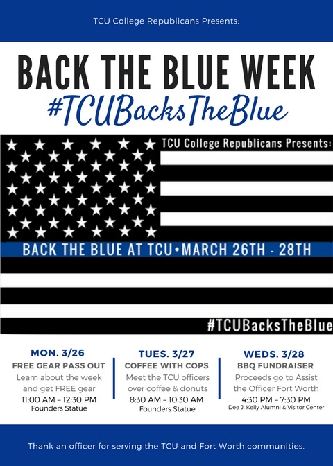 Back The Blue Week Flyer
