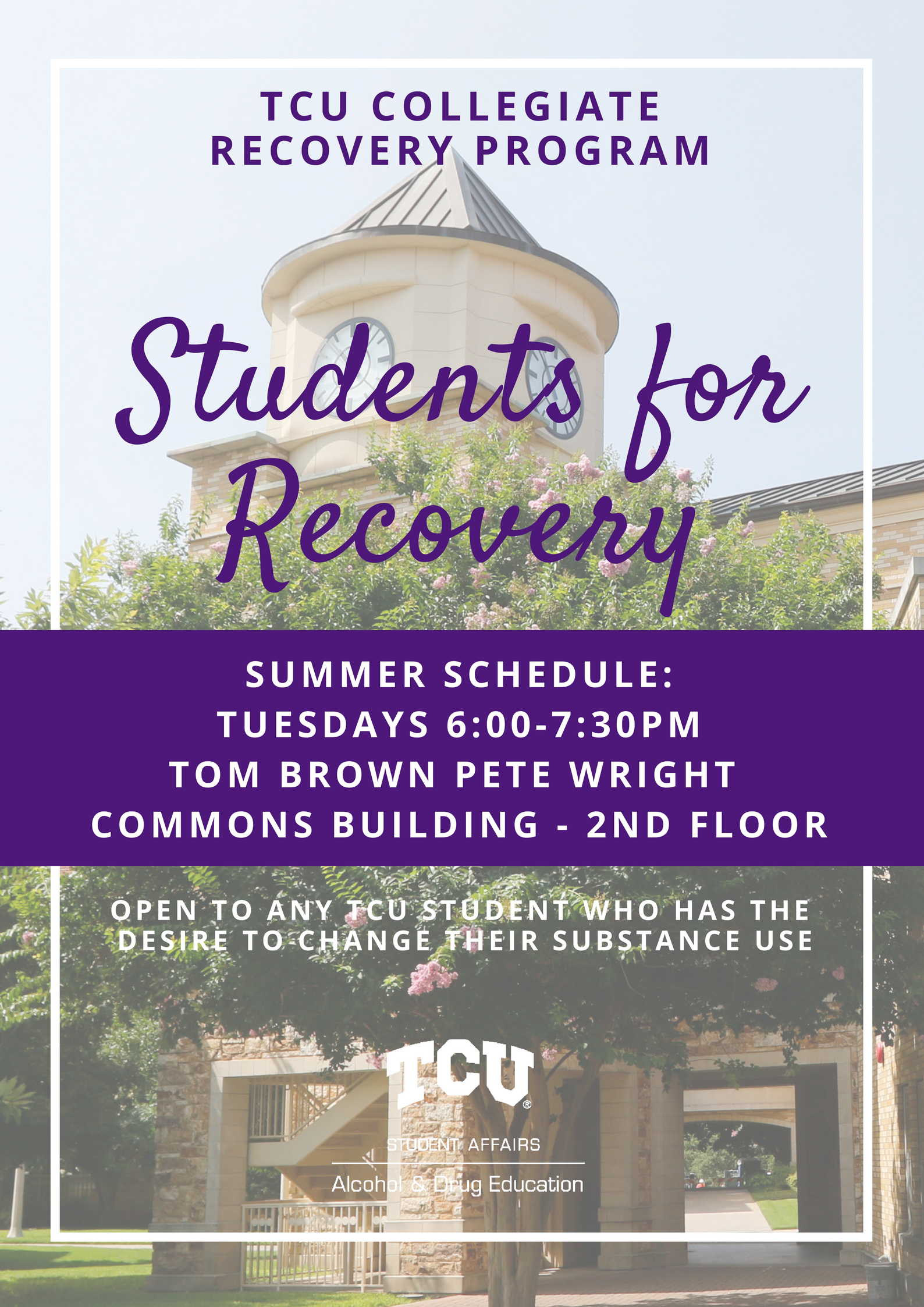 Summer Recovery meeting flyer 2018 Summer Recovery meeting flyer 2018
