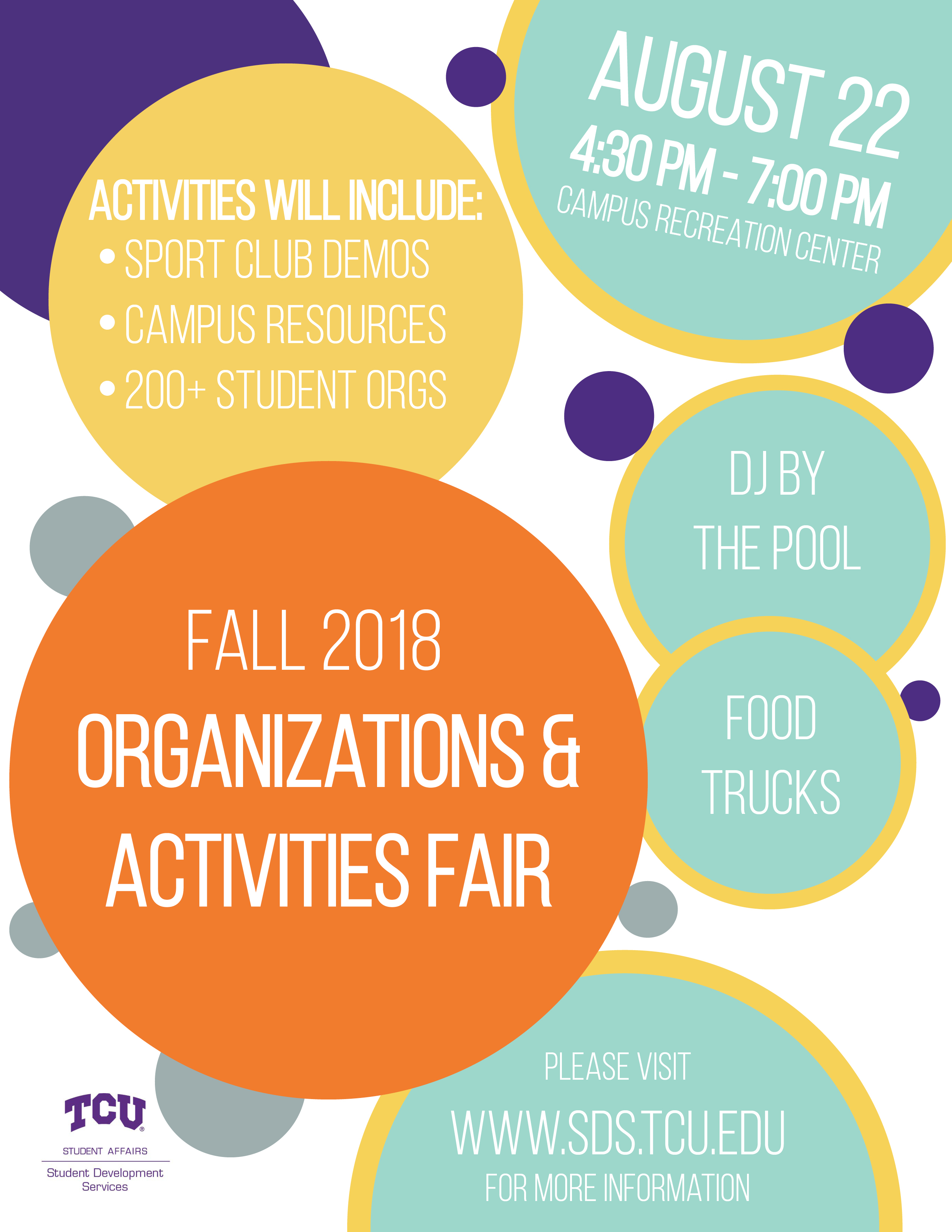 Fall 2018 Organizations &amp; Activities Fair Flyer