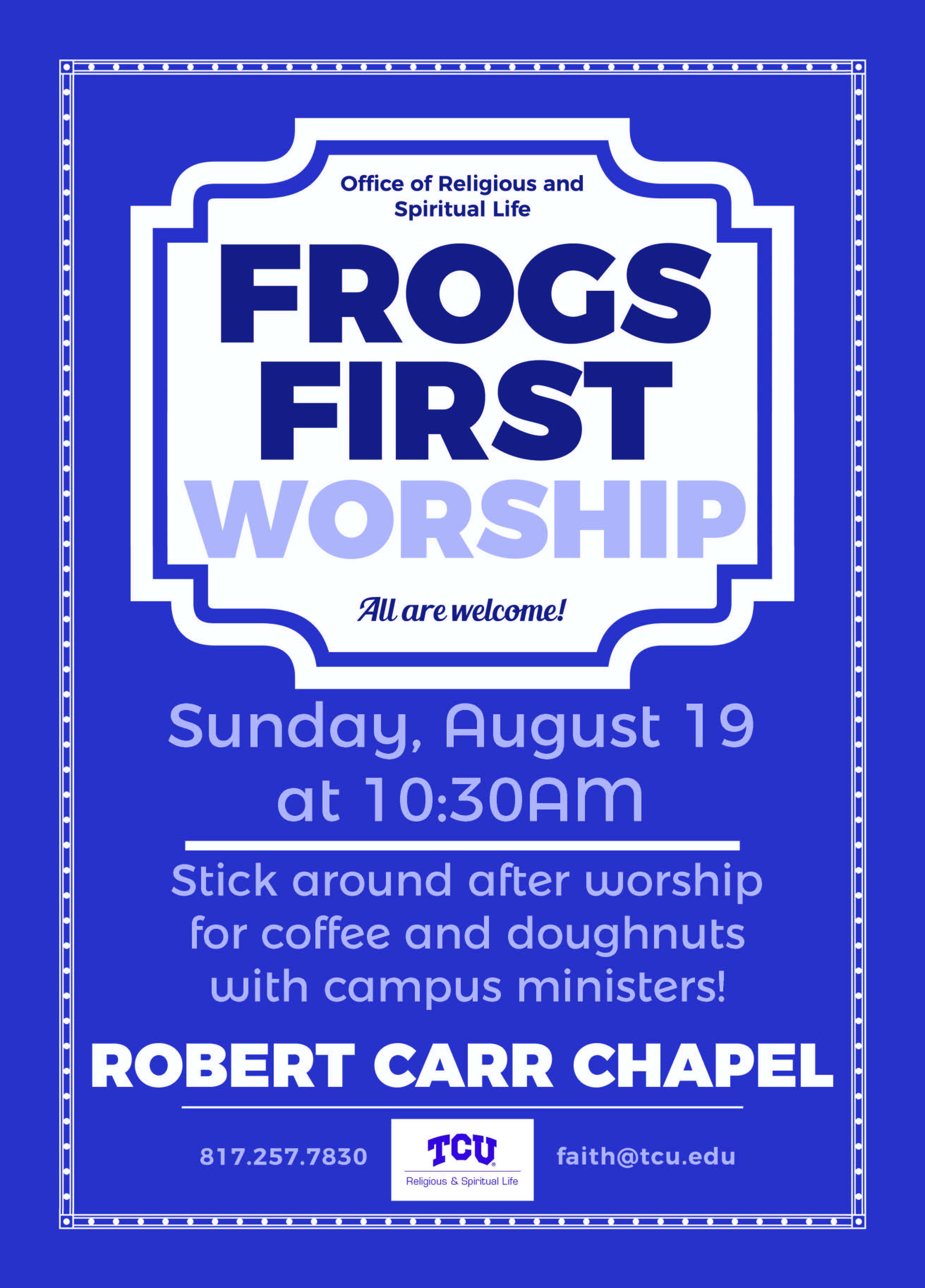 Frogs First Worship 2018