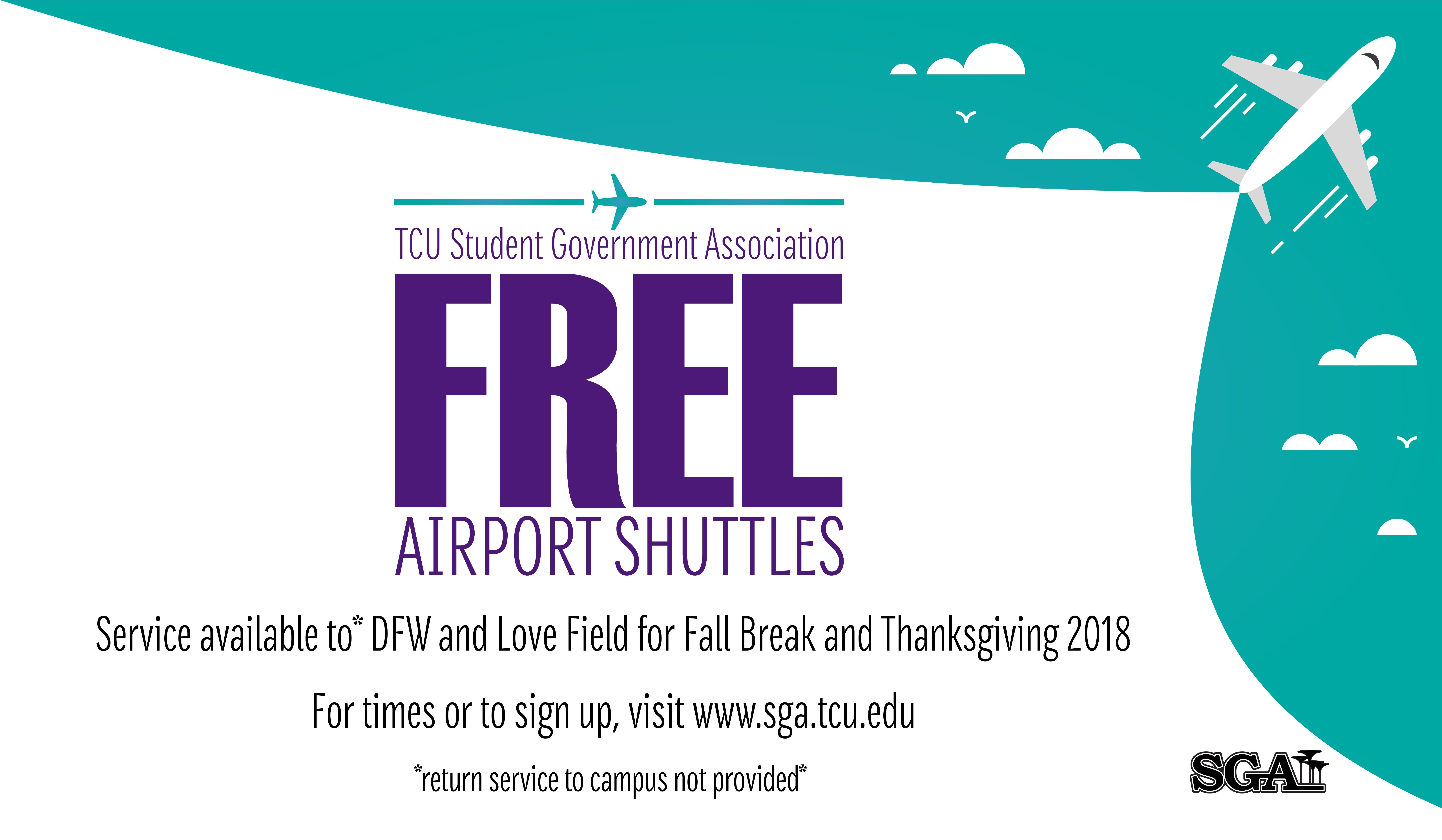 What2DoTCU Fall Break FREE Airport Shuttles