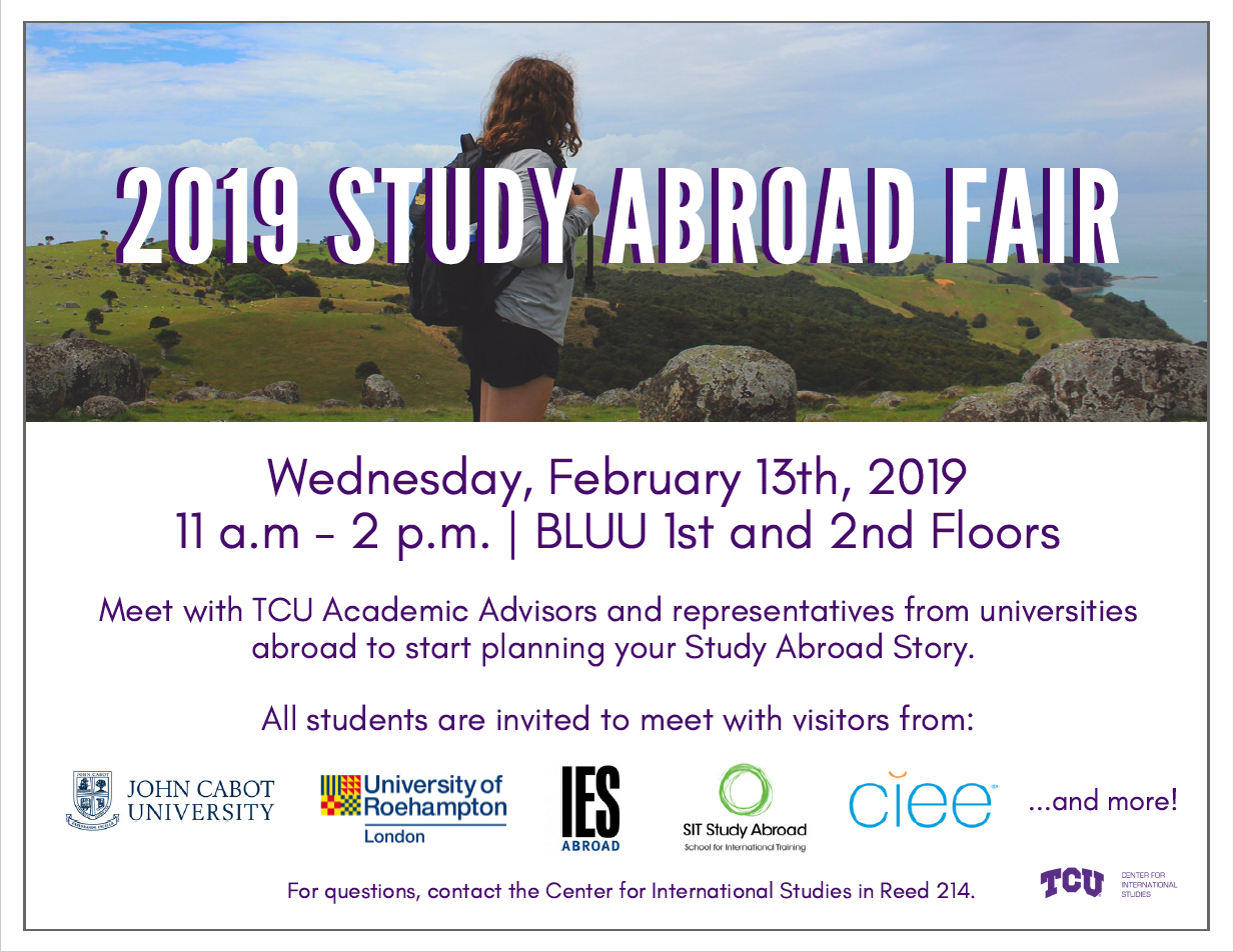 Study Abroad Fair Flyer Image