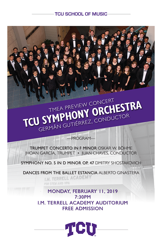 What2DoTCU Ensemble Concert Series TCU Symphony Orchestra.