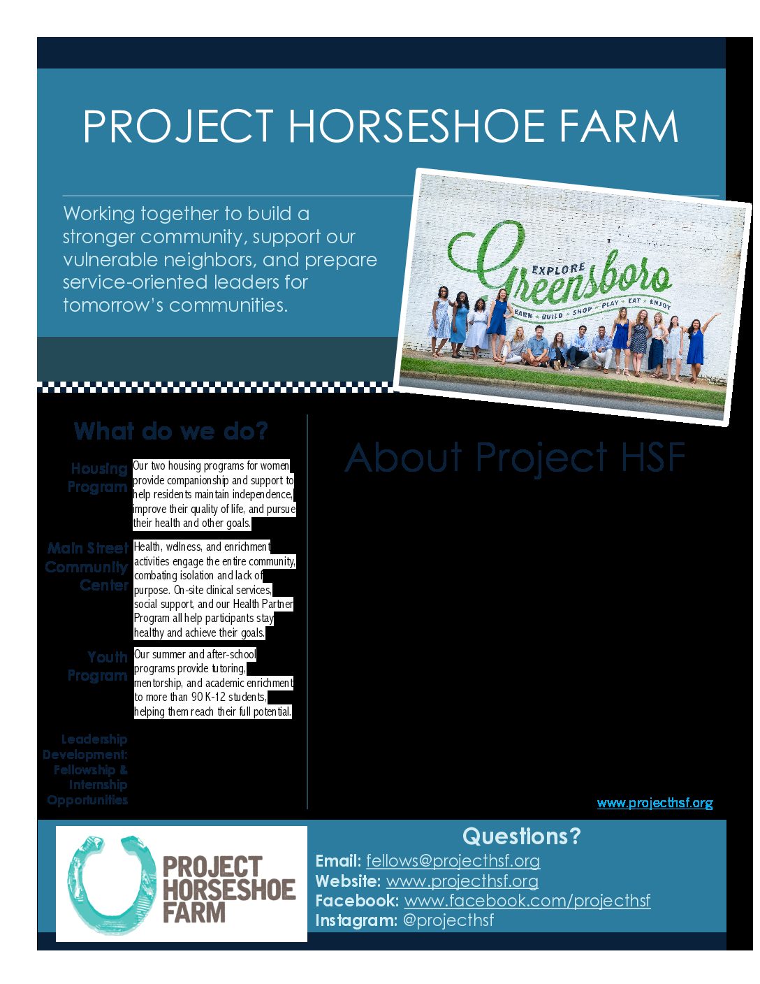 Project Horseshoe Farm Flyer