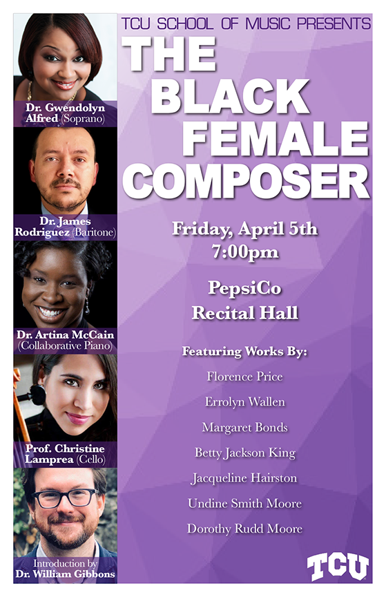 Black Female Composers Recital Flyer
