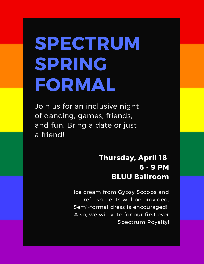 Spectrum Spring Formal Flyer