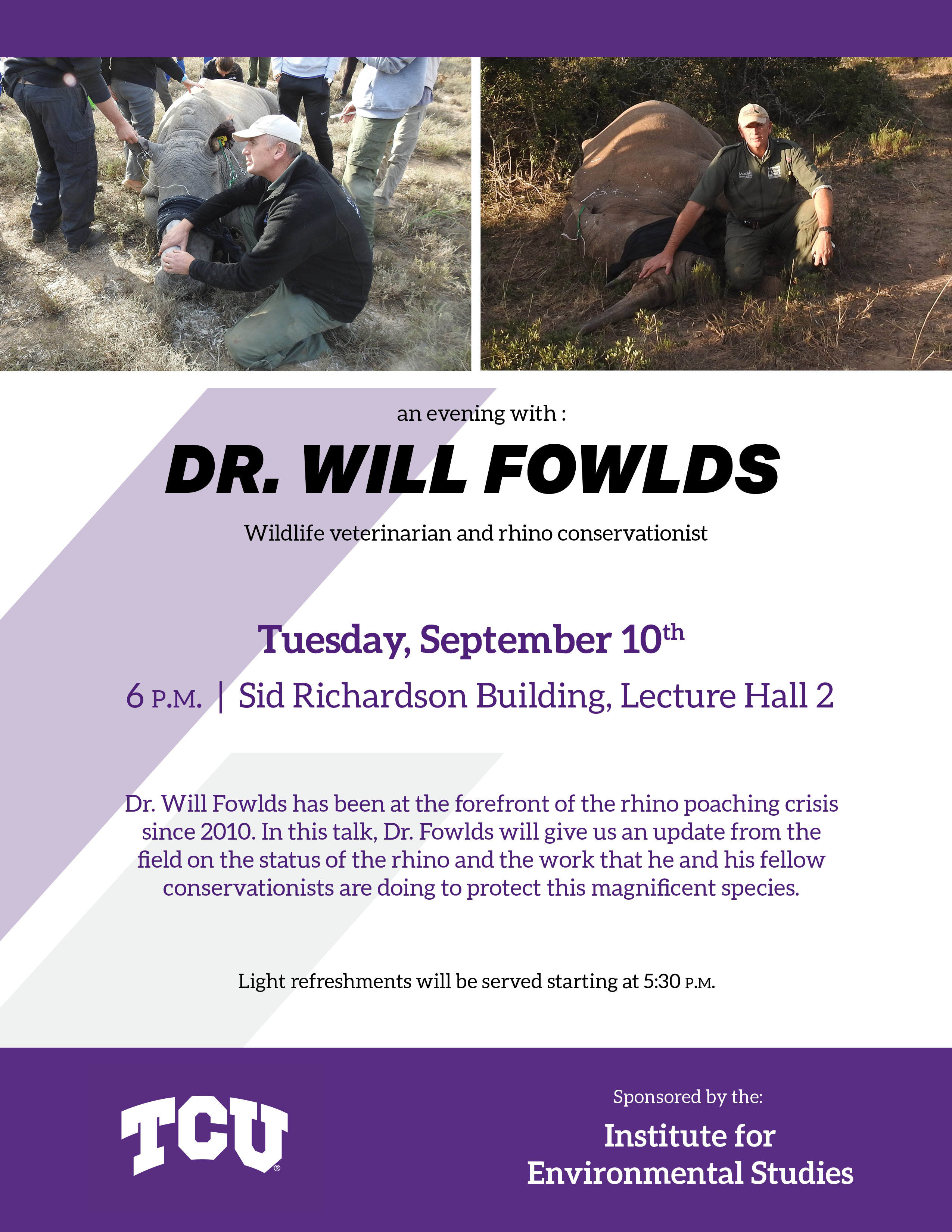 Will Fowlds Lecture - Fall 2019