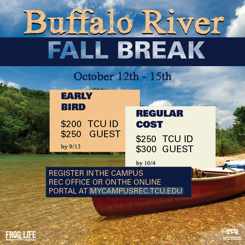 What2DoTCU Buffalo River Fall Break Trip