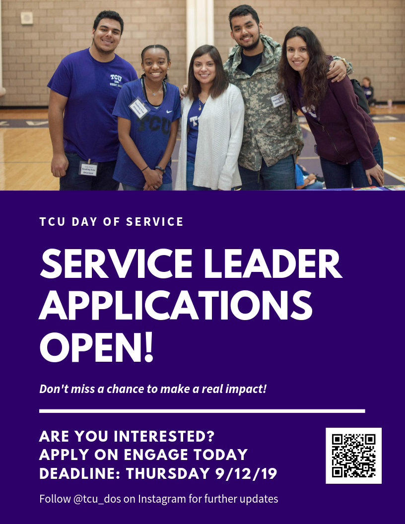 What2DoTCU Service Leader Applications Open