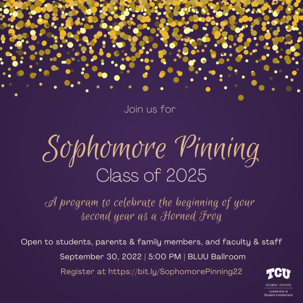 2022 Sophomore Pinning invitation