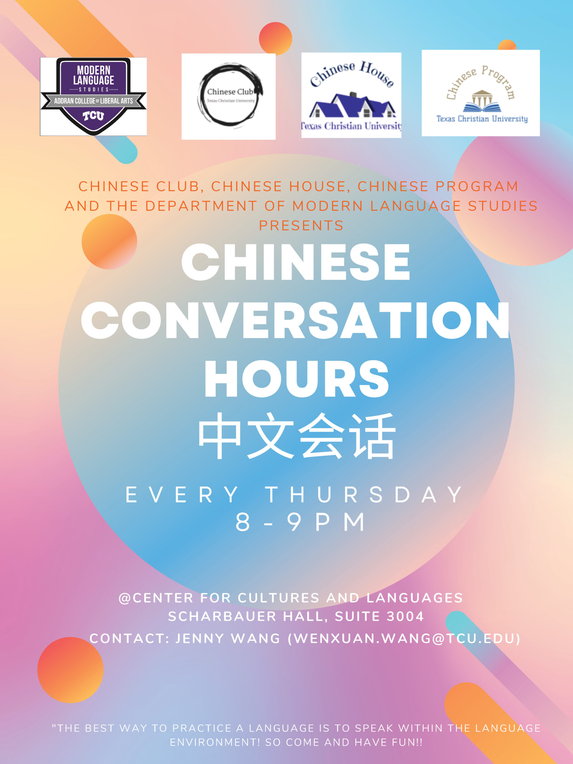 Conversation Hours Poster