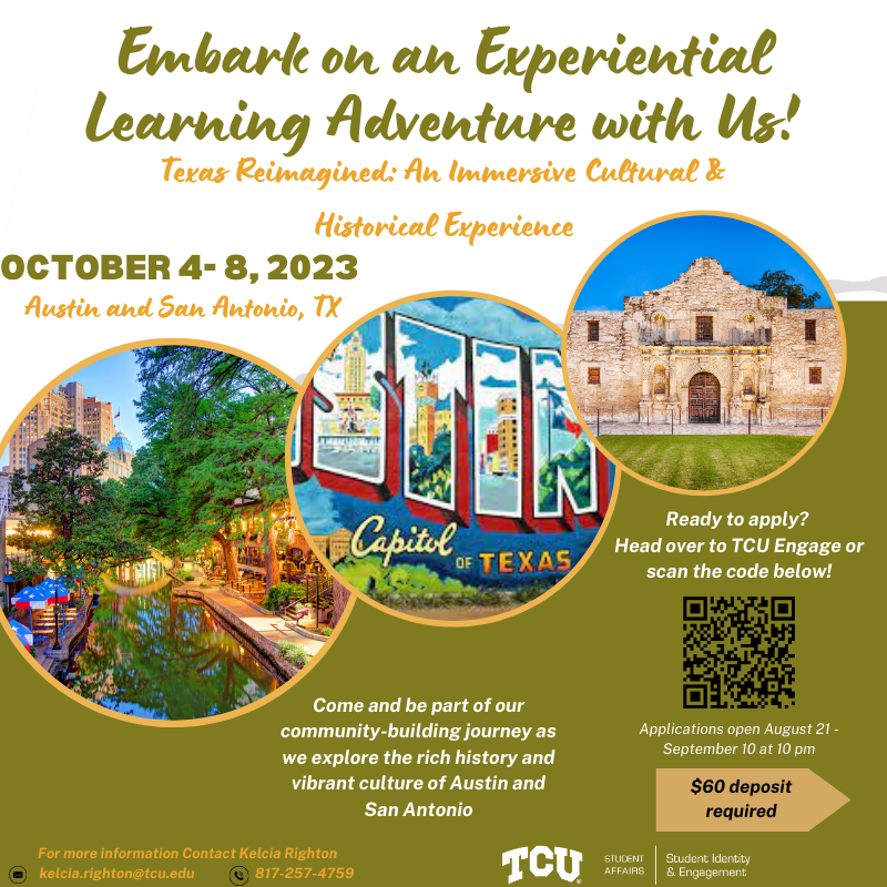 Fall 2023 Experiential Learning Trip Flyer (800 × 800 px)