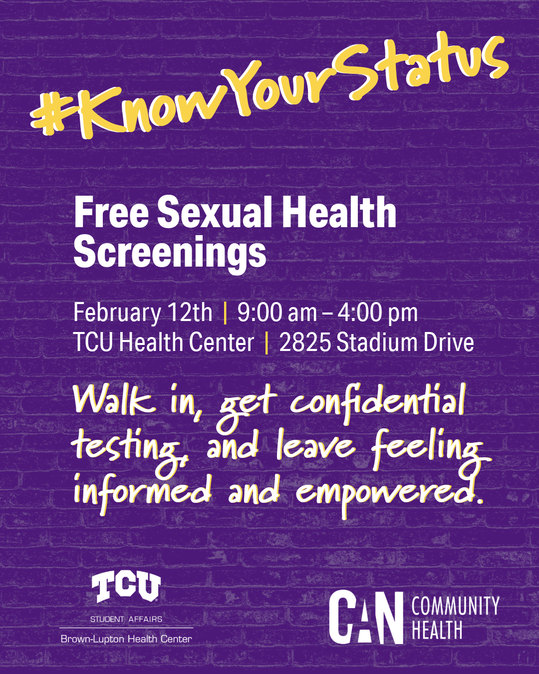 Know Your Status-Social Feb 12