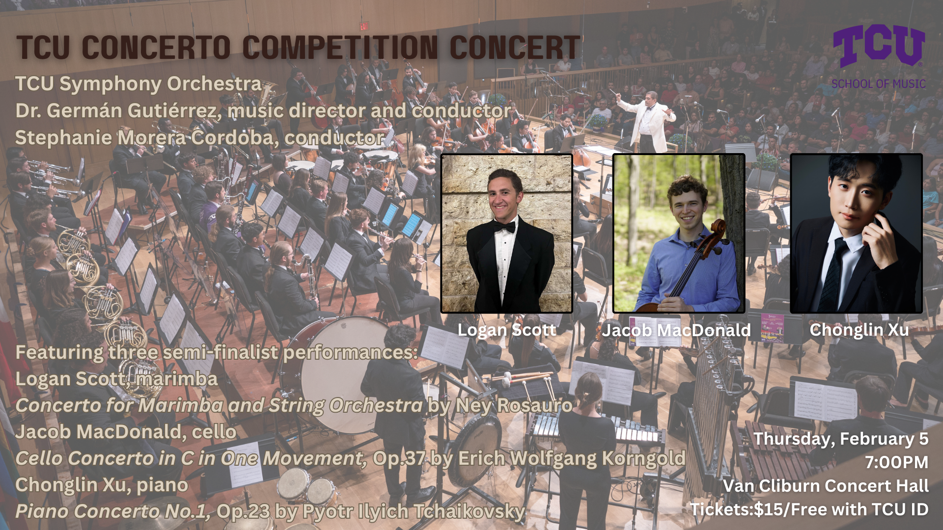 TCU Concerto Competition Concert Poster